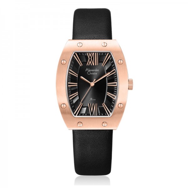 Alexandre Christie AC 8650 Rosegold Black Lady LHLRGBA